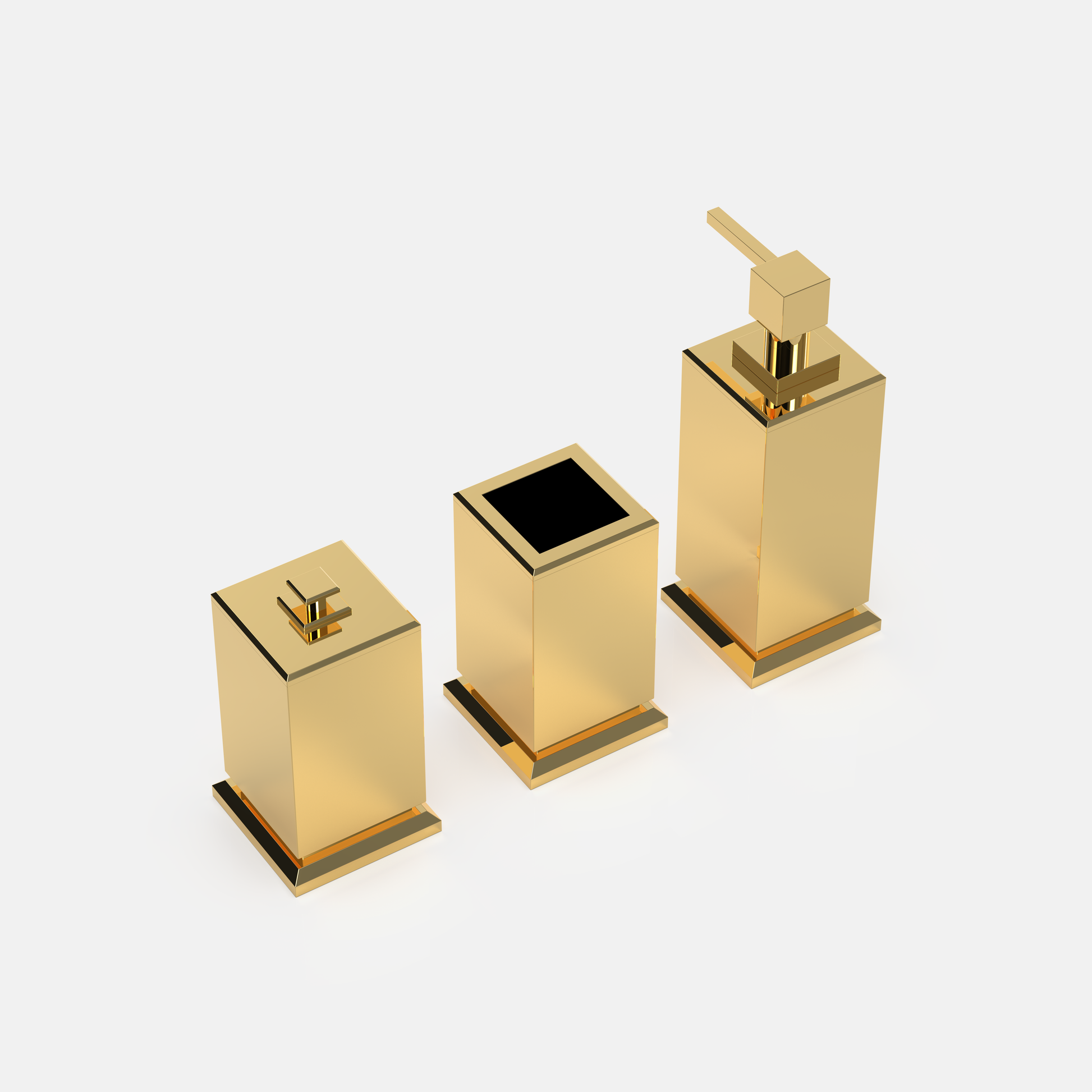 modern gold sabunluk seti
